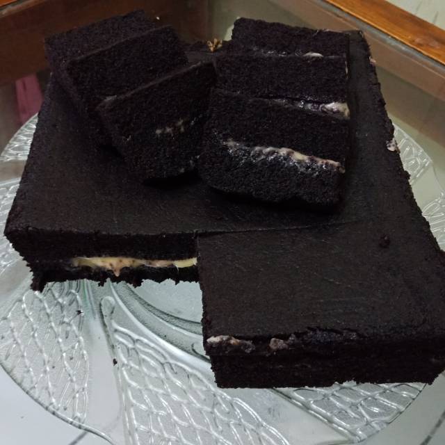 

Brownies ketan hitam with melted cheese