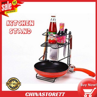  Rak  Panci Dapur  Susun Bahan STainless Steel Peralatan 