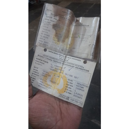 lembar stnk vespa pts + px