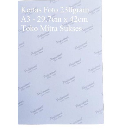 

♡ Kertas Foto Professional Glossy A3 230gram ♦
