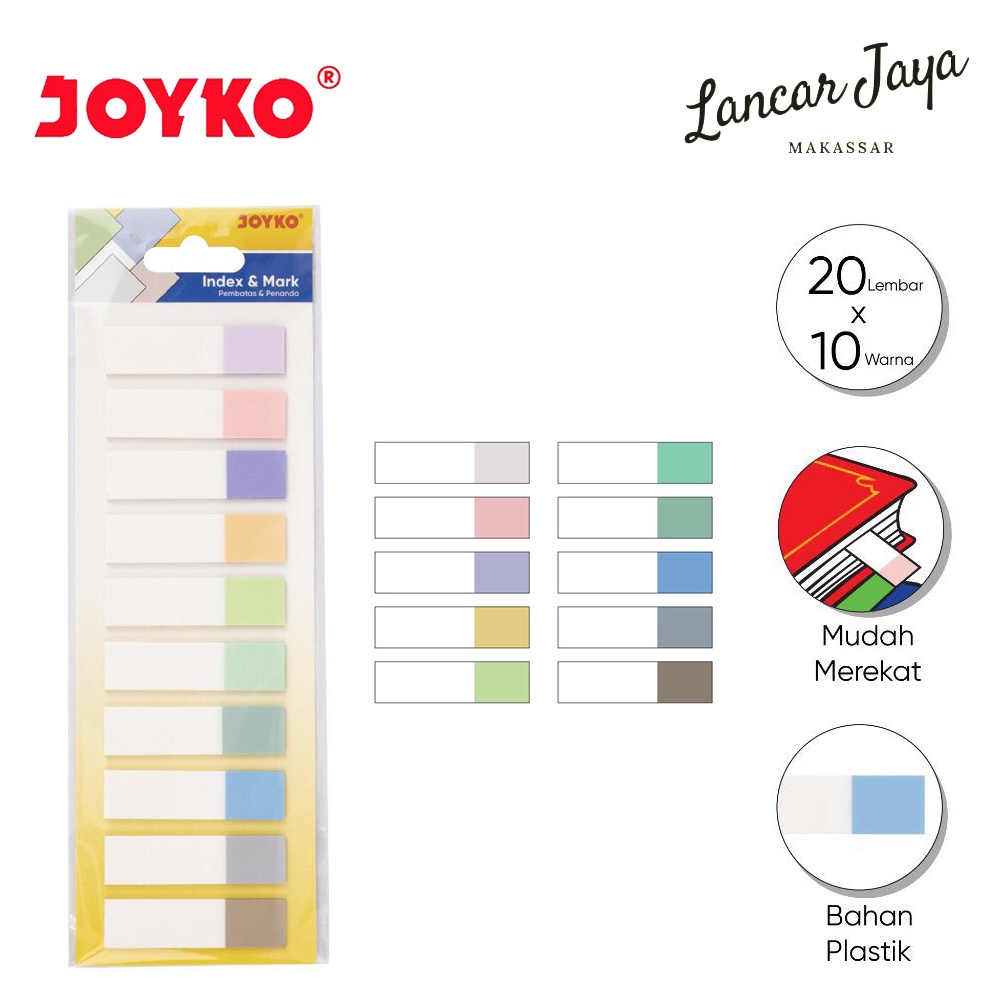 

Index Mark Penanda Pembatas Joyko IM-61 Plastik 10 Warna / Colours