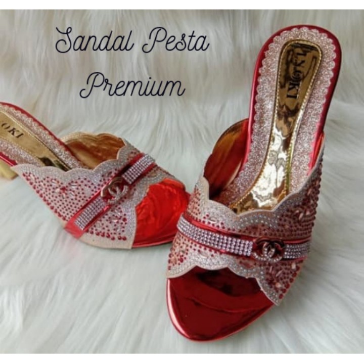 SANDAL PESTA WANITA /SENDAL PESTA HAK TAHU HEELS ANAK PEREMPUAN UNTUK KONDANGAN &amp; SESERAHAN