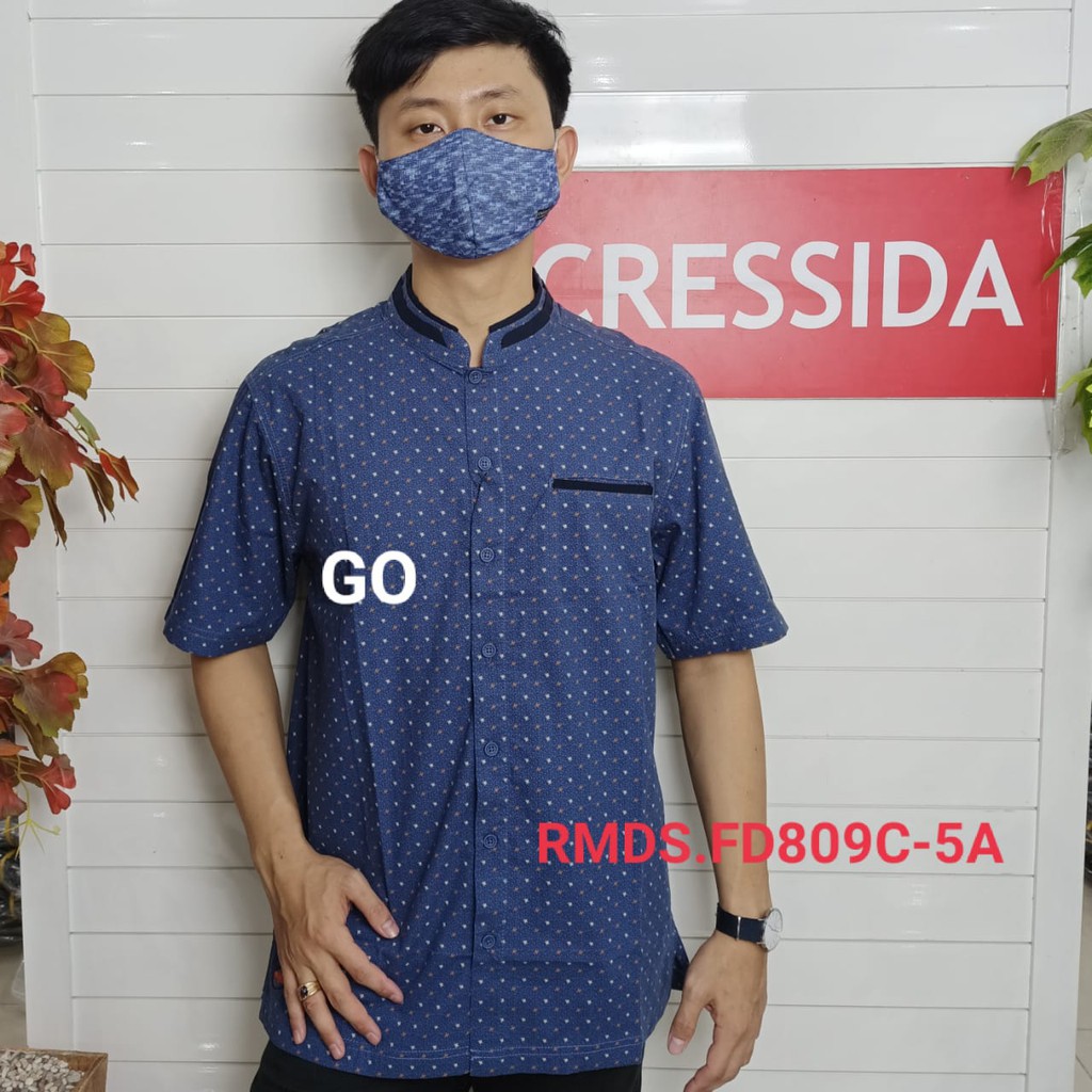 gos CRESSIDA KOKO/TAQWA Pakaian Pria Atasan Baju Muslim Kemeja Hem Reguler Original Lengan Pendek