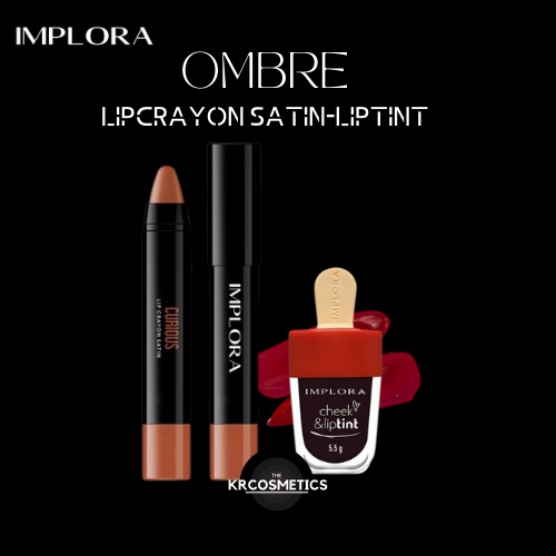 IMPLORA PAKET OMBRE LIPTIN VAMPIR BLOOD + LIP CREAM DUSKY NUDE