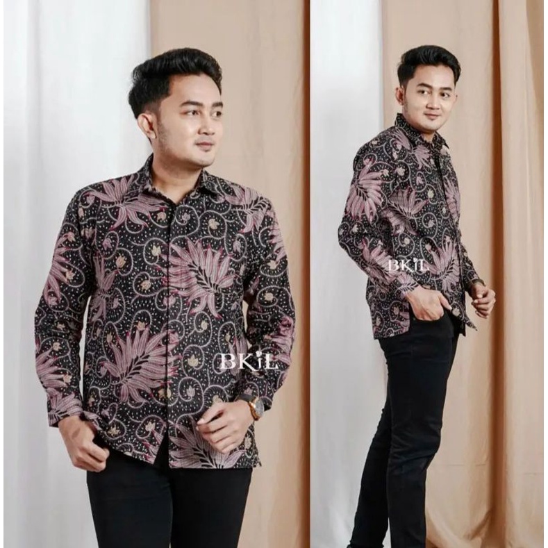 KEMEJA BATIK LENGAN PANJANG COD BERGABUNG LAH MURAH MERIAH MOTIF MODERN