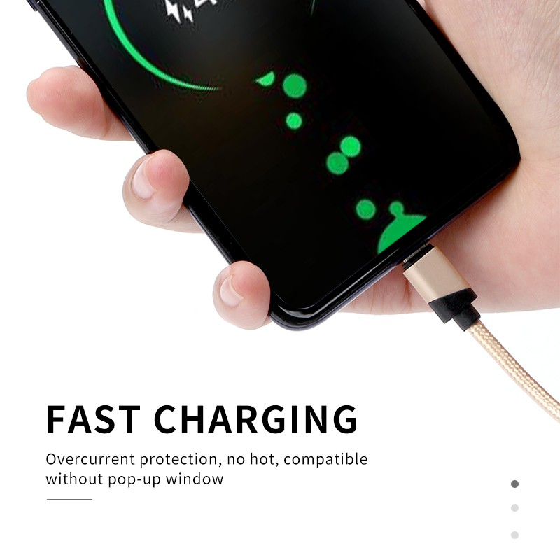 Kivee Kabel Data Android Micro USB Fast Charging Silver Samsung Xiaomi Vivo Oppo 2.1A