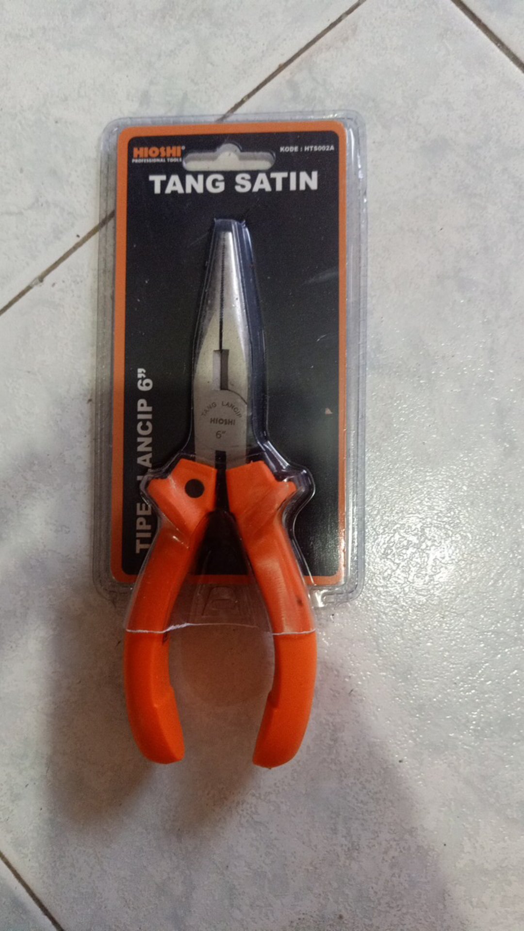 Tang Lancip Hioshi 6 Tang  Cucut Satin 15cm Stang Lincip 6 Inci Tang Runcing Orange 150mm