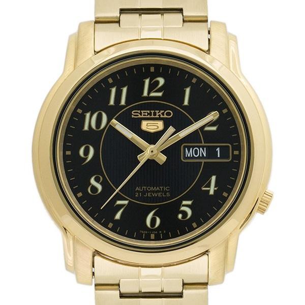 Seiko 5 SNKL96K1 Automatic Gold Coating Bracelet | Jam Pria SNKL96