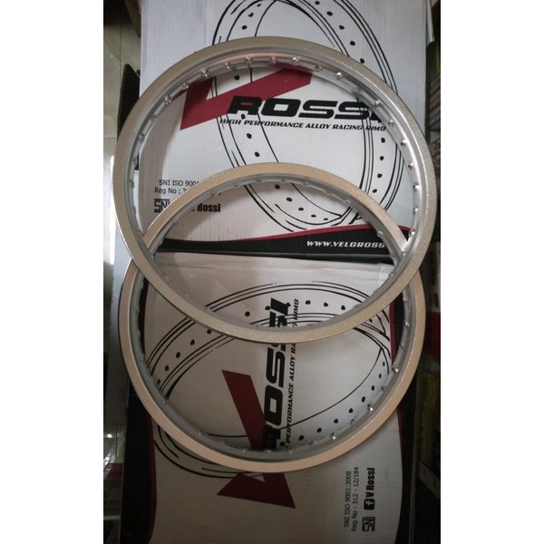 ALOY ROSSI SILVER SAND KULIT JERUK UK 18 160 SET DEPAN BELAKANG