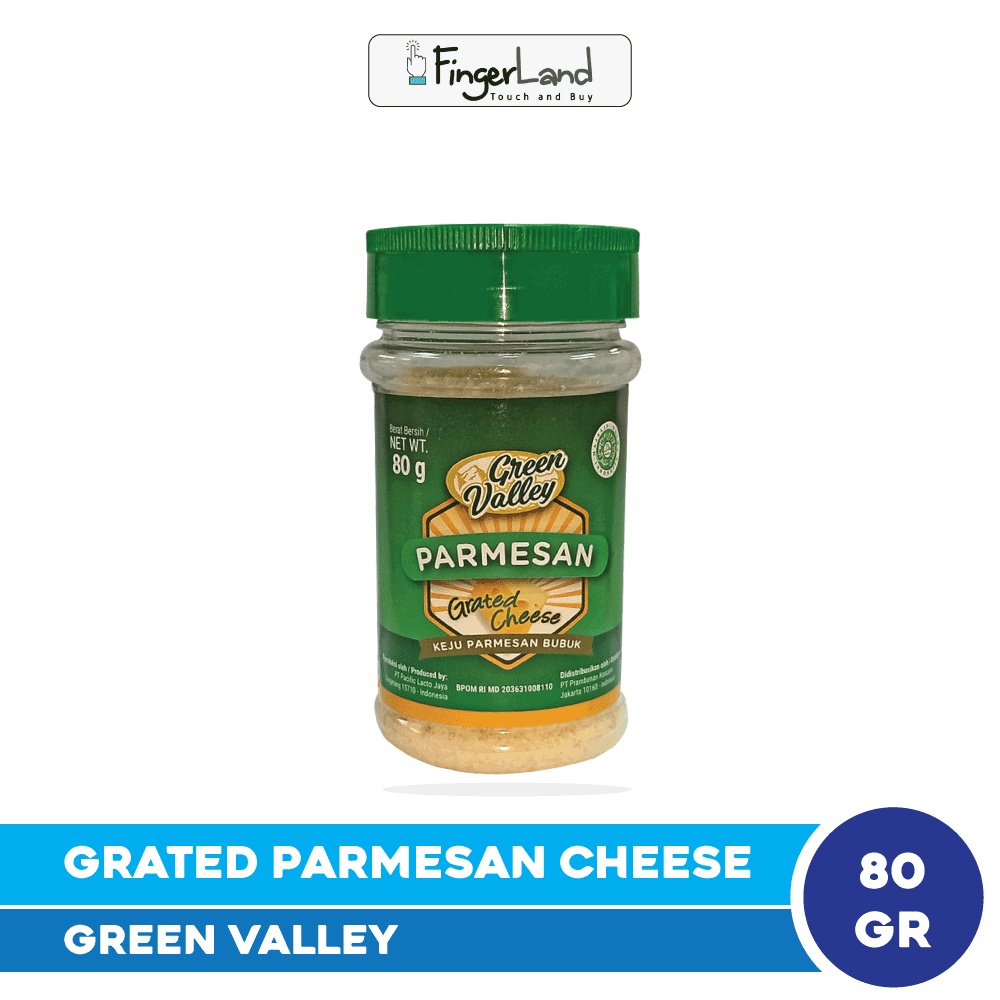 Jual GREEN VALLEY Grated Parmesan Cheese 80 gram Keju Parmesan Parut