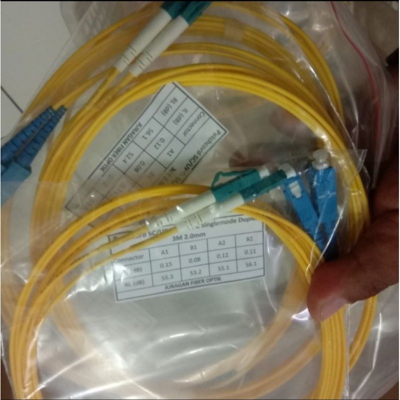 patch cord SC LC 3 meter duplex/patch cord SC-LC 3meter singlemode