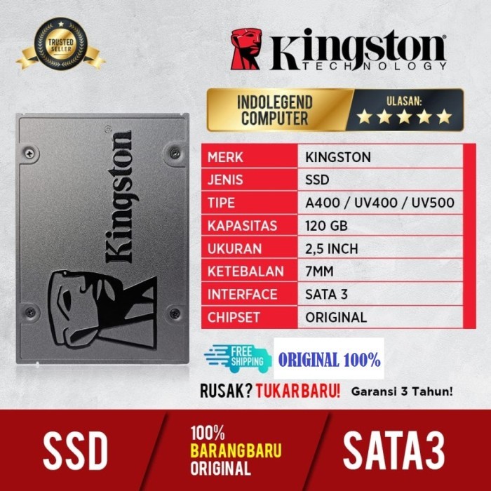 Ssd 120gb kingston sata 2.5&quot; / SSD 120gb KINGSTON UNTUK PC LAPTOP