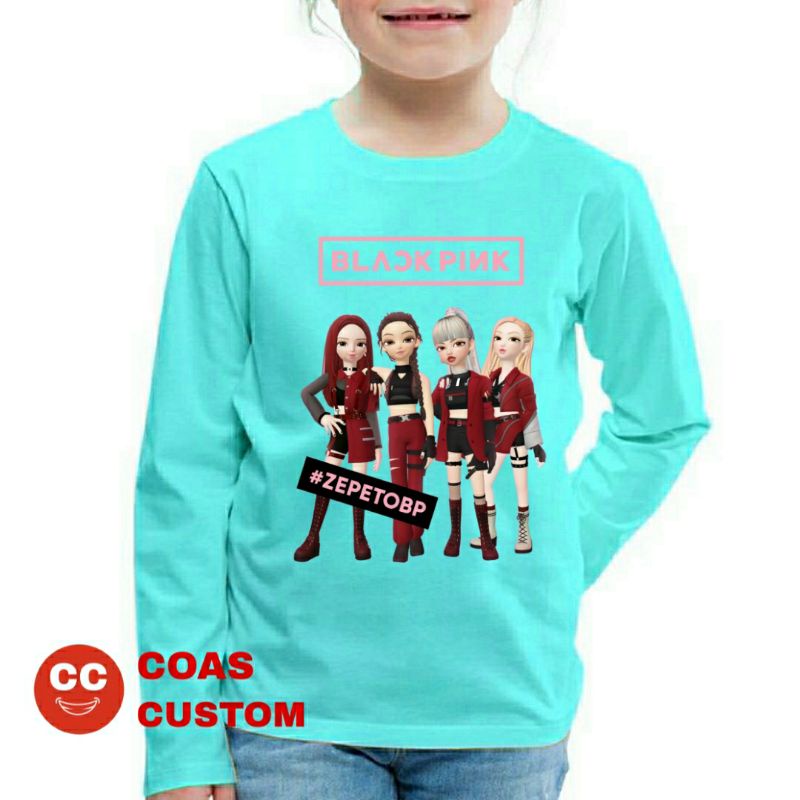 BAJU KAOS BLACKPINK ANAK LENGAN PANJANG