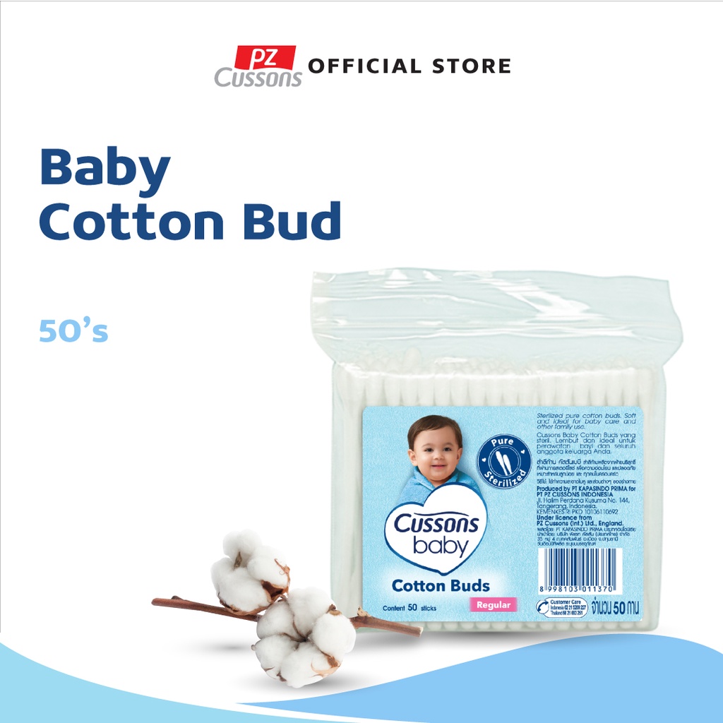 𝐑𝐀𝐃𝐘𝐒𝐀 - Cussons Baby Cotton Bud  - Pembersih Telinga Bayi 50's