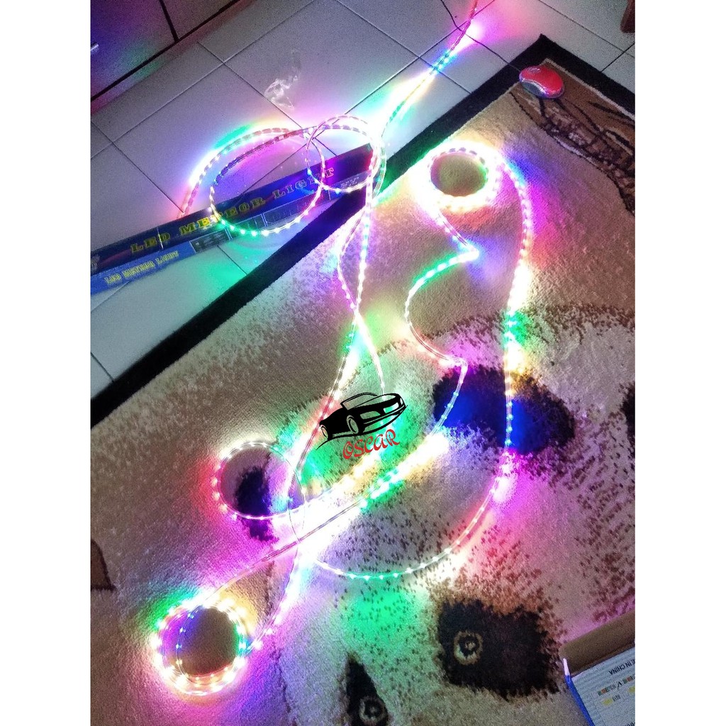 LAMPU LED STRIP SELANG WARNA WARNI 3528 2835 220V + ADAPTOR 10M METER 5050 OUTDOOR RGB LAMPU TIKTOK