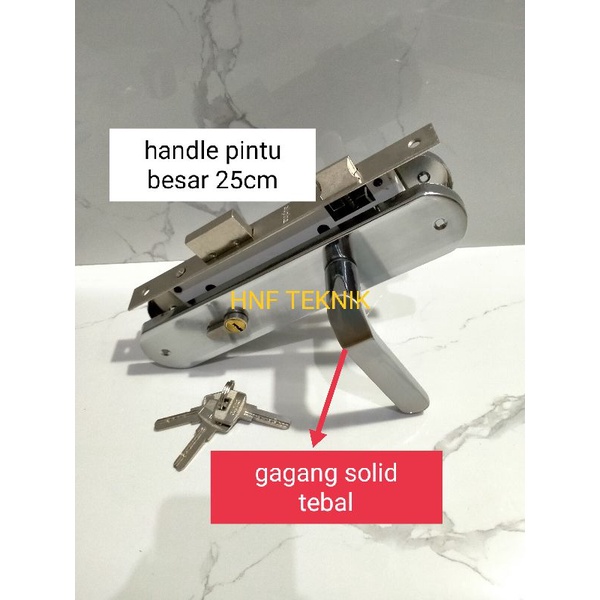 kunci pintu besar 25cm handle pintu komplit satu set gagang kunci pintu besar bagus