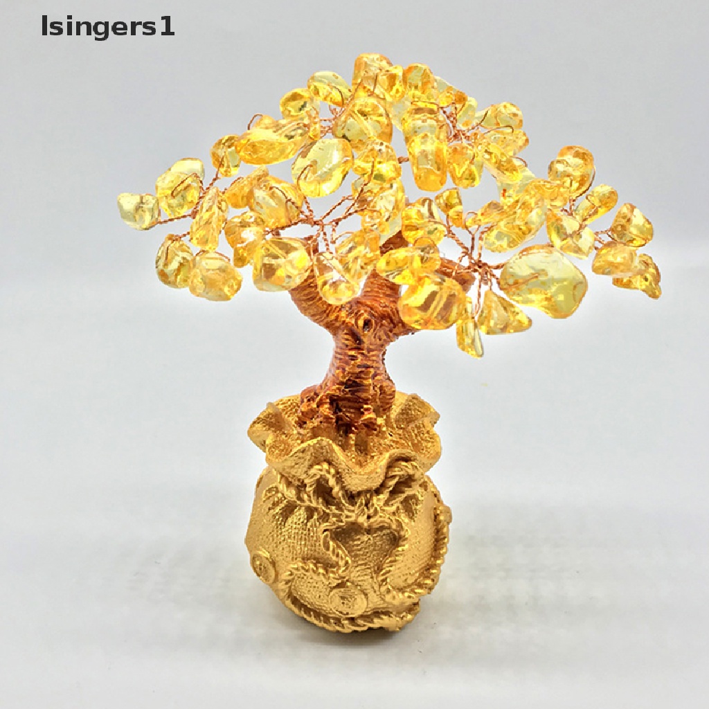 (lsingers1) Ornamen Uang Feng Shui Bonsai Kristal Alami