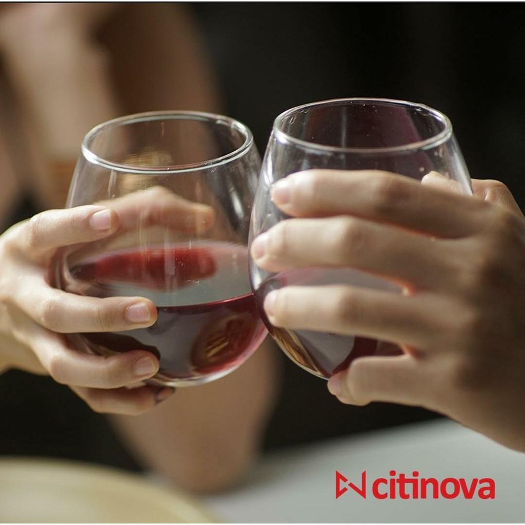 CITINOVA - 6 Pcs Gelas Minum Kaca TUSCANY Ukuran 450ml / Gelas Merry / Gelas Dalgona-2