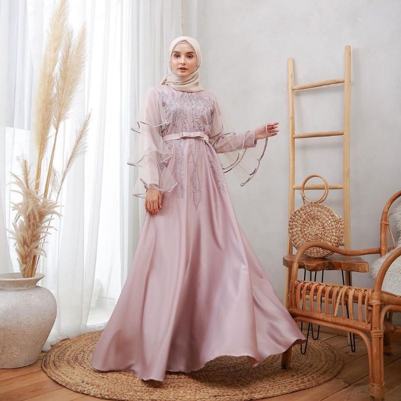 Dress Jihan Syakira/ButiqJihan Exclusive Dress Lace Nude