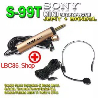 mic clip on bando SONY SN-99T microphone clip on dan bando