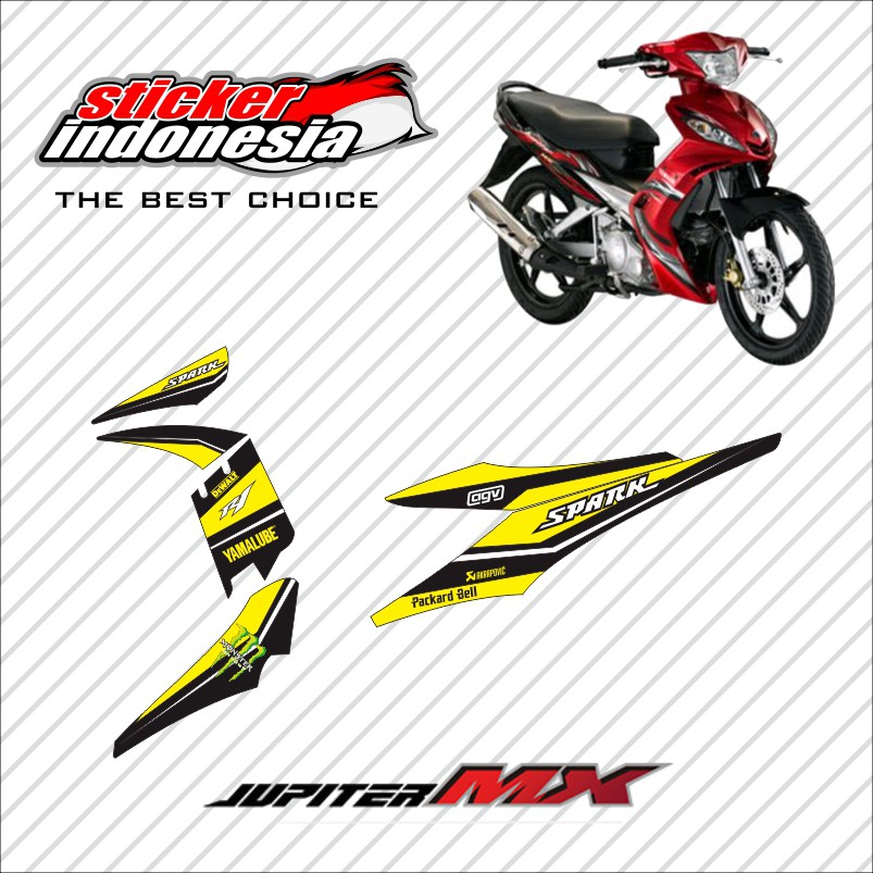 Sticker Striping Variasi Jupiter Mx 135 Lama 2006-2010-Jupiter Mx 135 Old kuning
