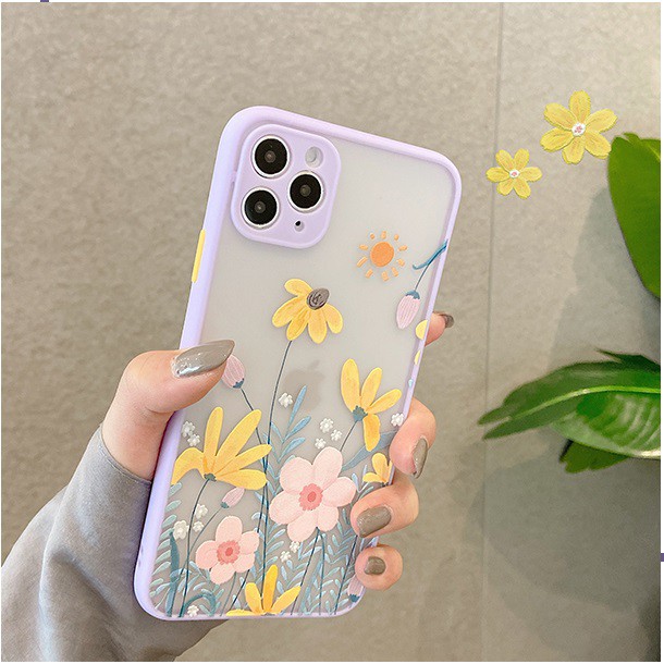 PRINTING HYBRID Flower 4 case iphone 6 7 8 plus x xr xs max 11 12 pro max vivo Y19 Y21S Y33S 4G Y21 2021 Y53S Y51 2020 s1 v9 v15 y12 y15 y17 y20 y20s y20i y12s y30 y50 y91 y93 y95 y91c