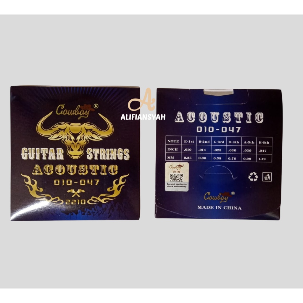 senar cowboy 2210 gitar akustik strings 010-047 senar guitar acoustic BONUS PICK