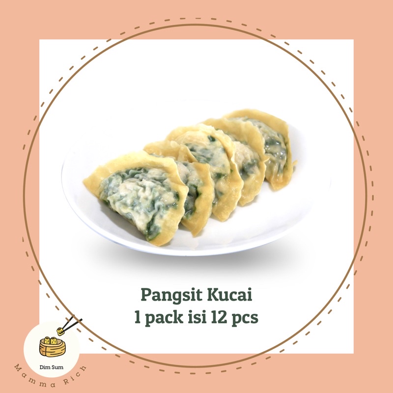 

Frozen dim sum pangsit kucai 1 pack isi 10. Frozen dimsum