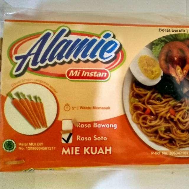

Mie Kuah Soto Wortel Alamie Non MSG