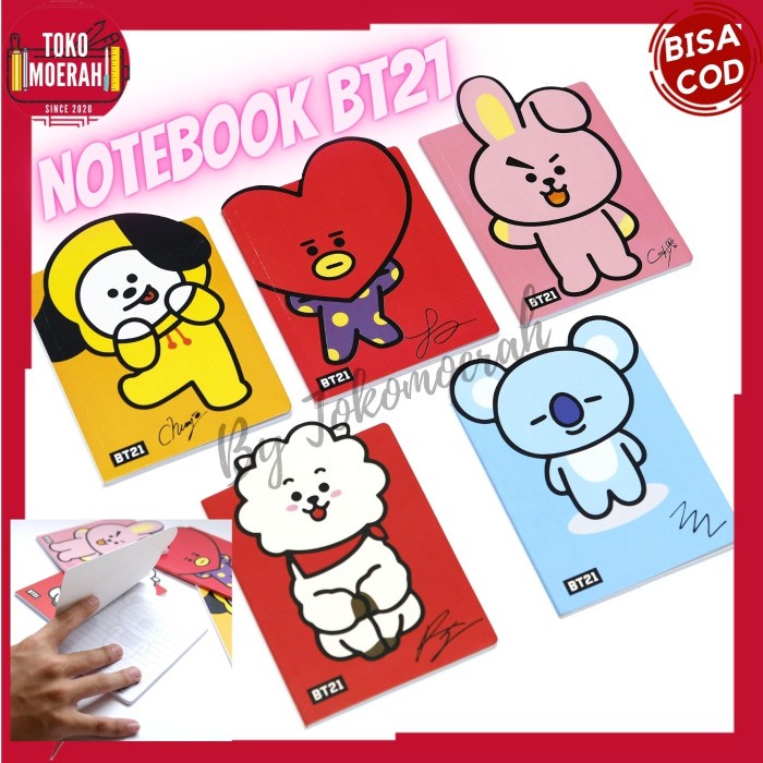 

NOTE BOOK / BUKU NOTES / BUKU MEMO CATATAN KARAKTER BT21 BTS LUCU!!!! - TATA