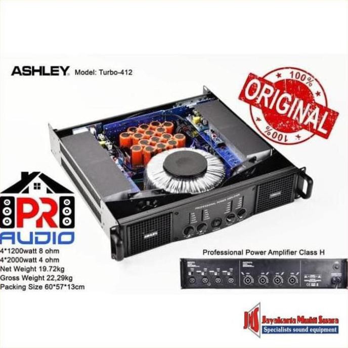 Power Ashley Turbo 412 Amplifier 4 Channel Original 