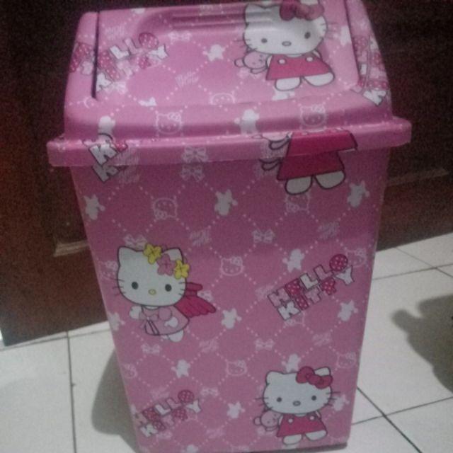 Ready Stok / Bisa Cod/ Tempat Sampah Karakter 10 Liter Tutup Goyang (handmade)