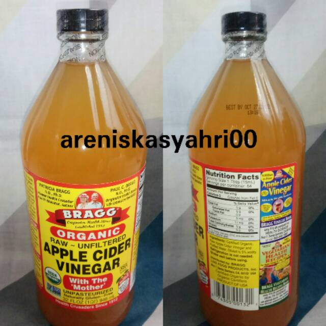 

Cuka Apel 946ml Bragg Organik Cider Vinegar