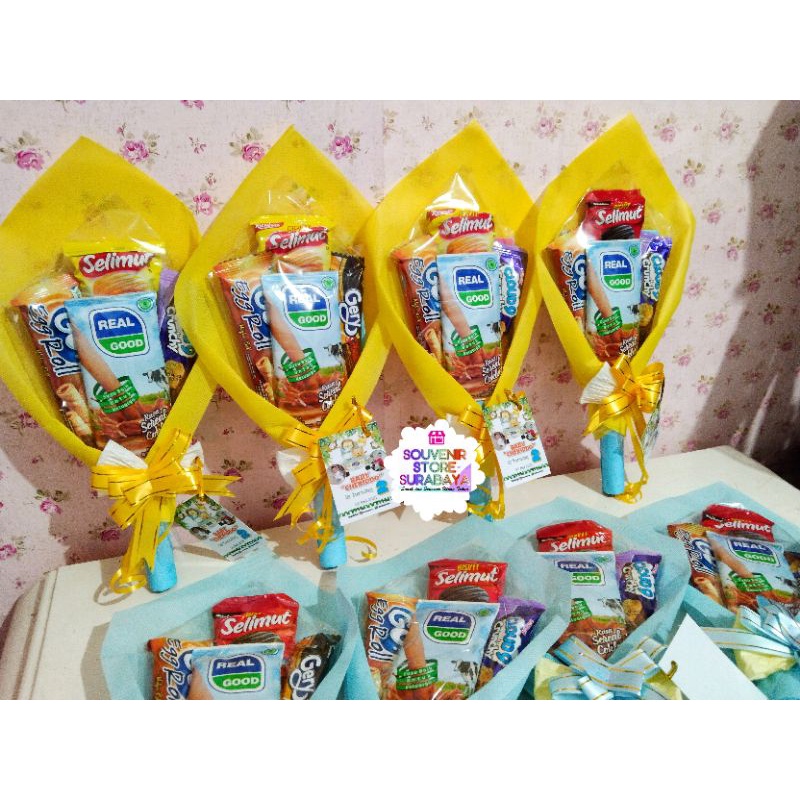 Bucket Snack Murah/ Bucket murah / Snack Ultah anak/ Bouquet Surabaya/Bingkisan Ultah /Snack Bouquet