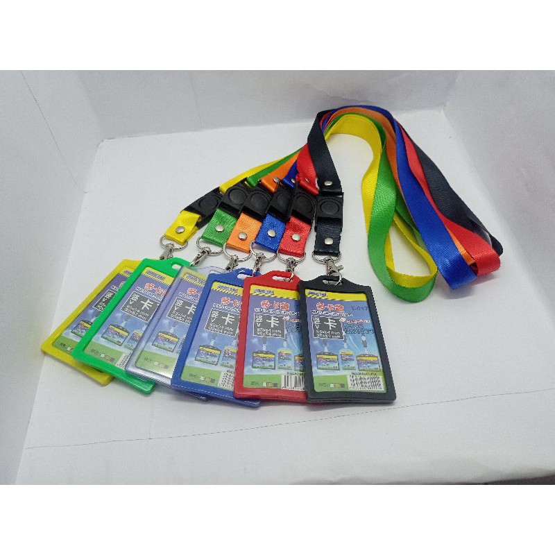 

GANTUNGAN ID CARD LANYARD 2CM-TEMPAT ID RUBER 2 KARTU T017
