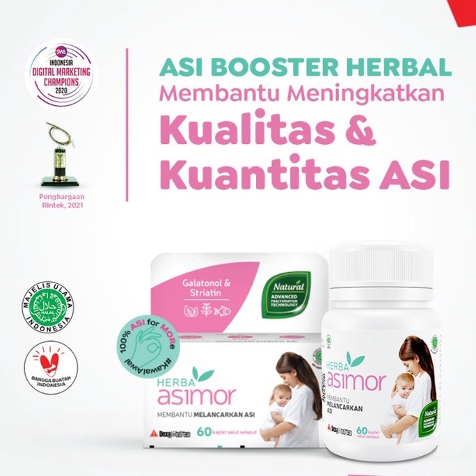 Jual Herba Asimor Botol 60 Kapsul Asi Booster Pelancar Asi Melancarkan