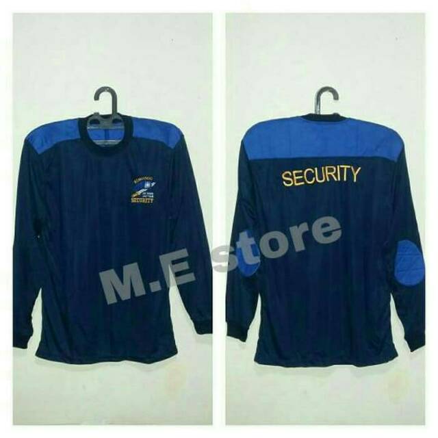 Kaos security/satpam lengan panjang logo bordir