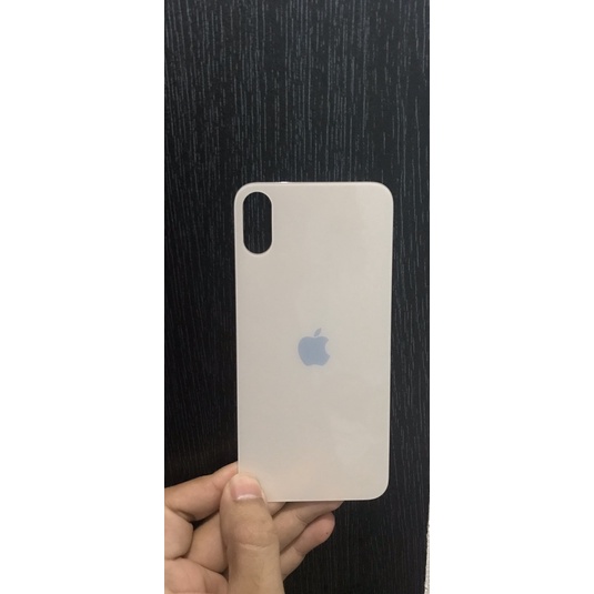 Antigores belakang/Tempered Glass Back/Softcase/Hardcase Iphone X logo Apple di tengah