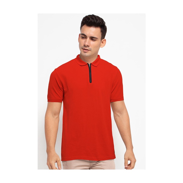 BAJU KAOS POLO PRIA CARDINAL ORIGINAL CASUAL LENGAN PENDEK MERAH CA13