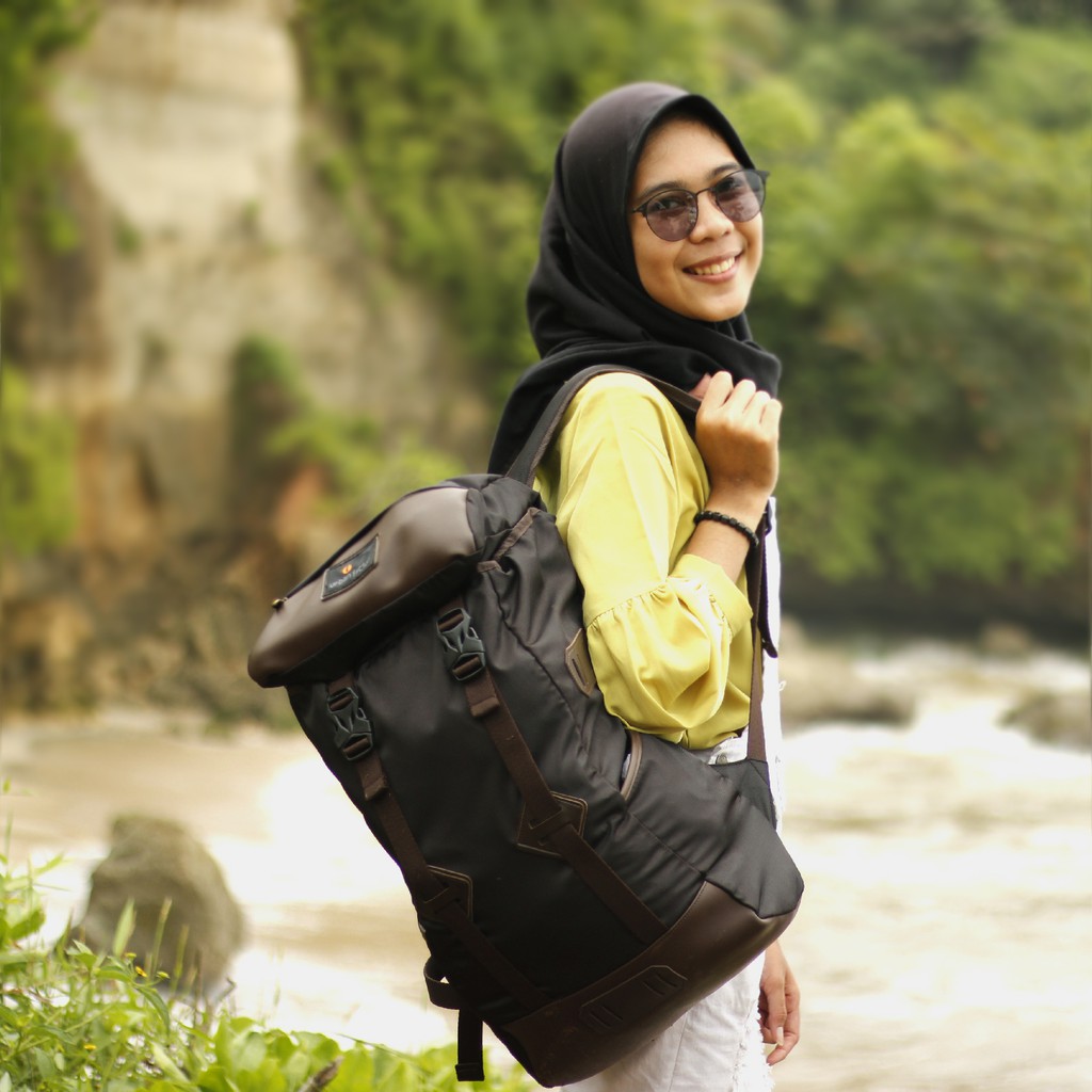 SKY SCRAPPER BLACK |Urban Factor x FORIND| Tas Ransel Punggung Ori Bag Pria Wanita Backpack Gunung