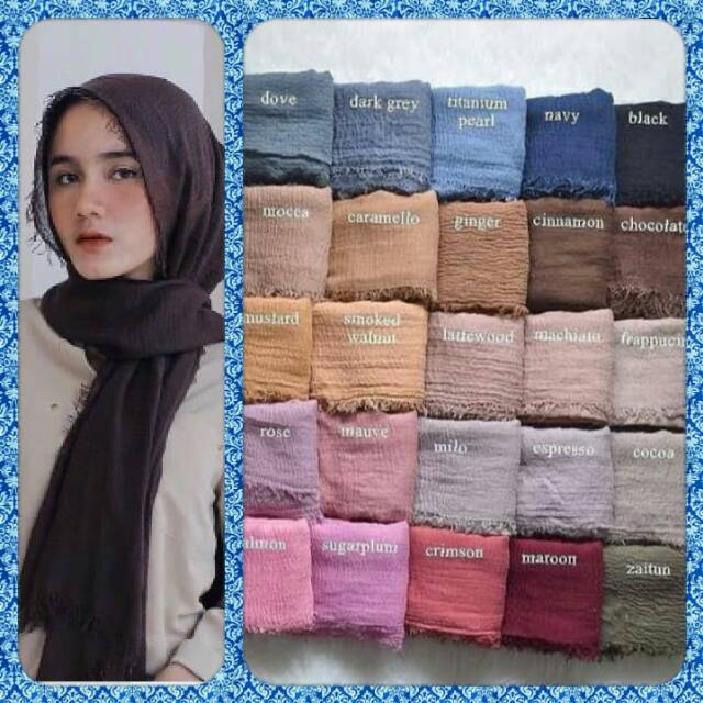  Pashmina  arabian shawl crinkle part1 pasmina arab hijab 