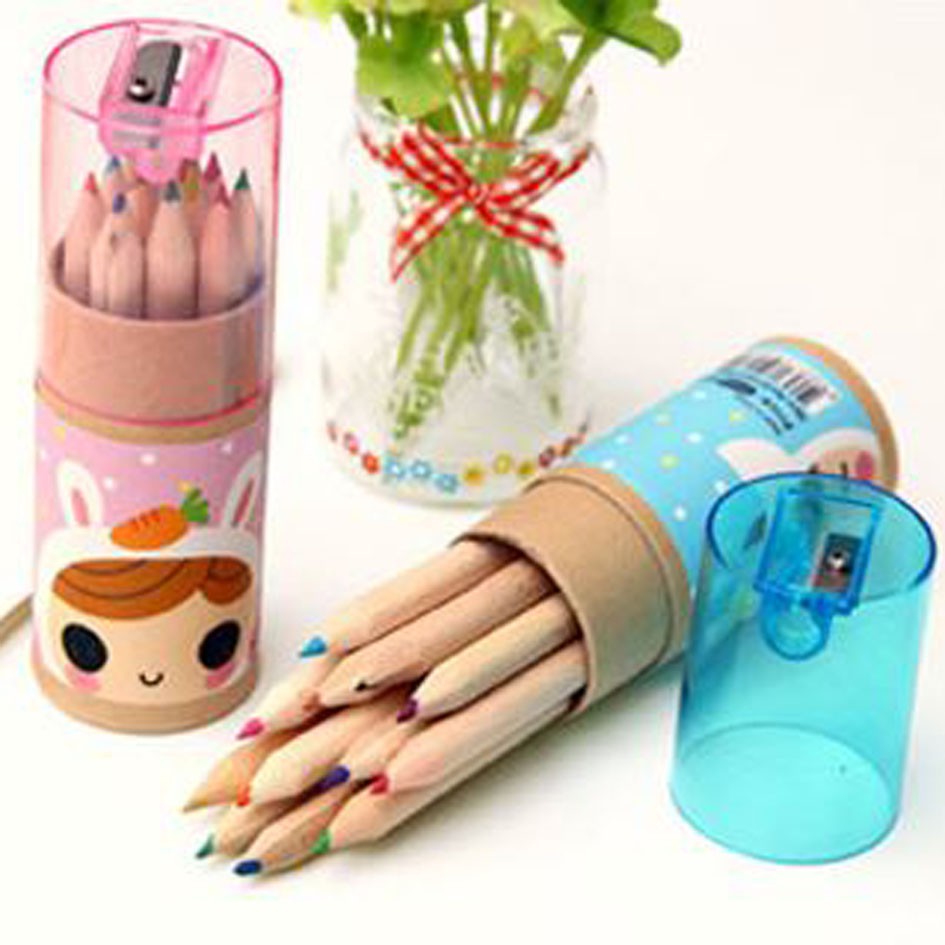 OILA pensil warna motif kartun anak kecil cute girl pencil color (4G5) spe042