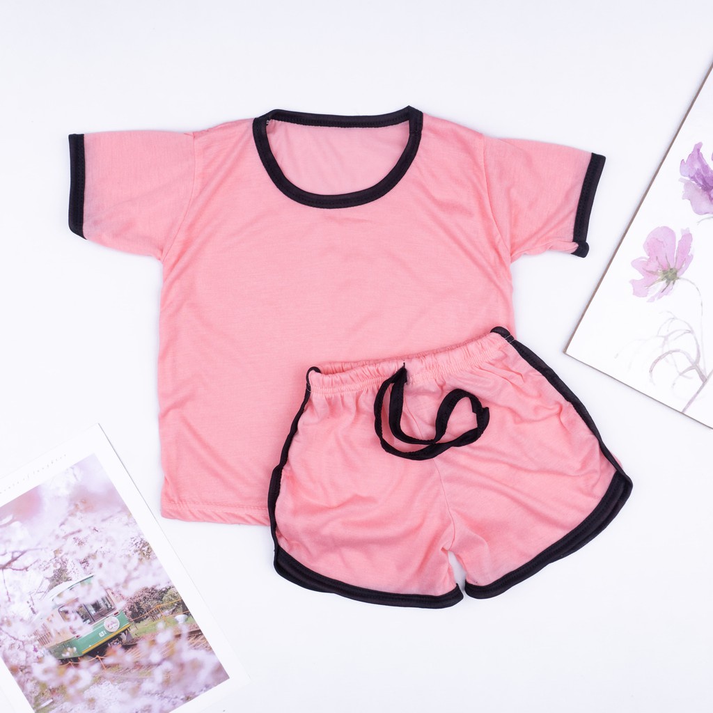 IL - SETELAN BAJU PLAYSET CUPA CUPS ANAK / SETELAN ANAK RINGER HITAM POLOS / SETELAN UNISEX