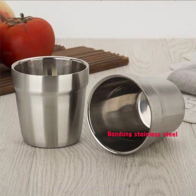 Sus 304 gelas Korea mug cangkir teh beer bir anti panas stainless steel