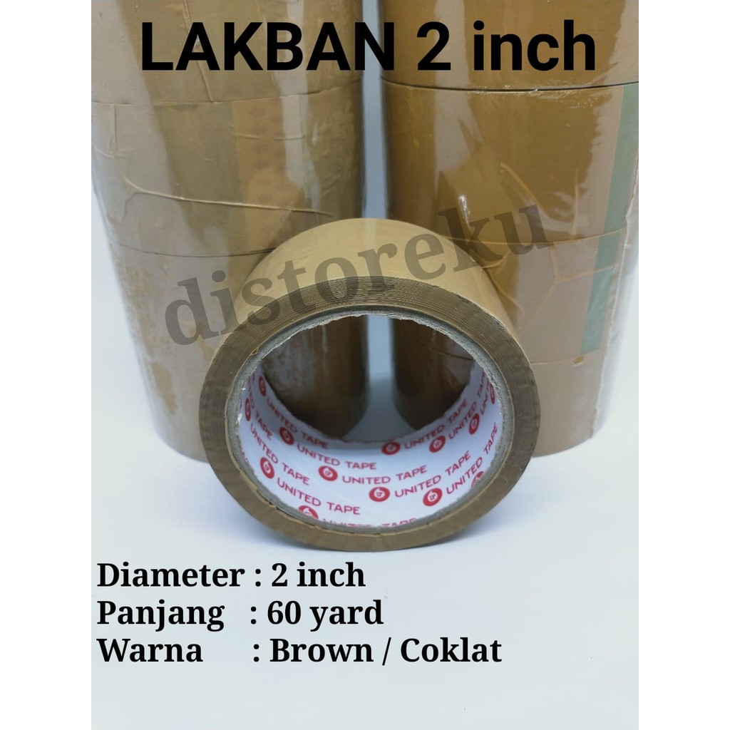 1pcs lakban bening / coklat 2inch kuat 60yard