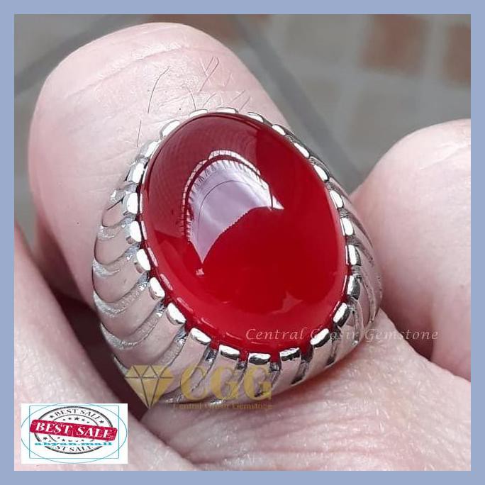 Perhiasan Batu Cincin Natural Red Baron Pacitan Garansi Batu Akik Original Silver 7 5yr67ry Shopee Indonesia