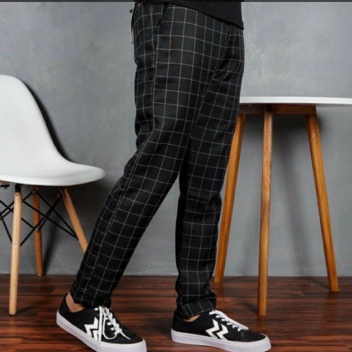 CELANA CHINO TARTAN PRIA ANKLE PANTS MOTIF KOTAK KOTAK WANITA PANJANG COWOK SALUR MODEL SLIMFIT KUALITAS PREMIUM