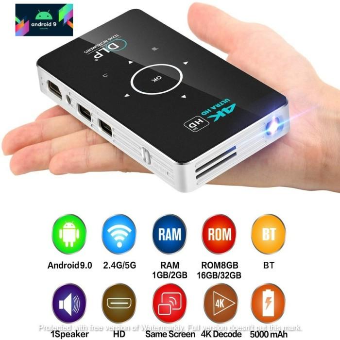 

Irled | C6 Dlp Projector 2/16Gb Mini Smart Projector Android 6 S905X 4Core
