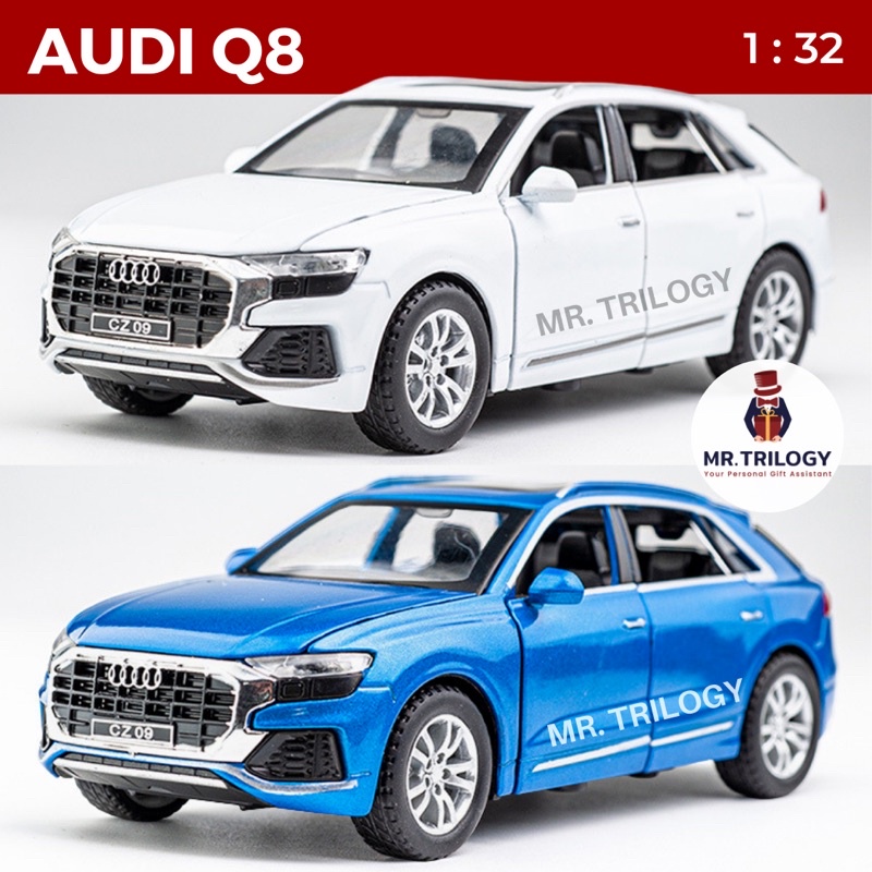 Diescast Mobil Audi Q8 Miniature 1:32 Berkualitas Kado Hadiah Mainan Anak Laki2