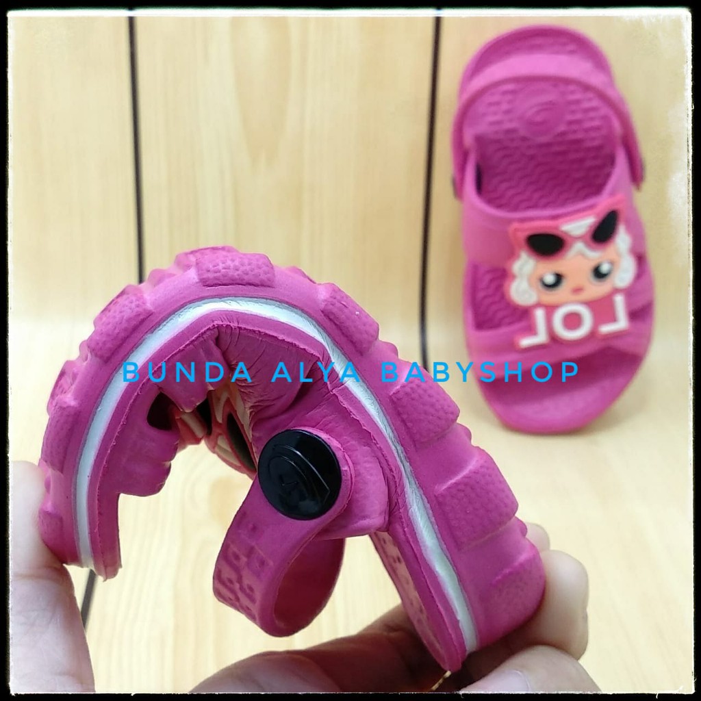 Sandal Bayi Perempuan Usia 6 Bulanan Size 19 Karet Anti Licin - Sepatu Sandal Anak Karet FANTA